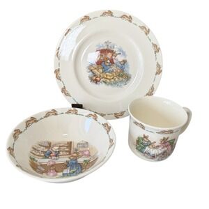 Vintage Royal Doulton Bunnykins 3 Piece Nursery Set